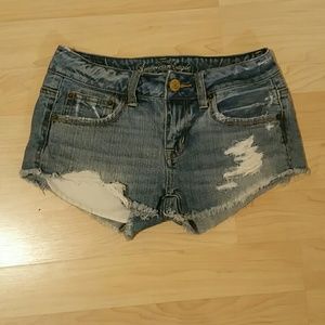 American Eagle Destroyed Jean Shorts